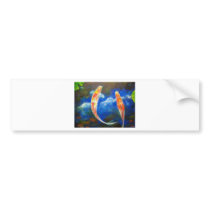 Koi Fish Cloud Reflections Bumper Stickers