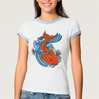 Koi Fish Design T-shirt by ardras