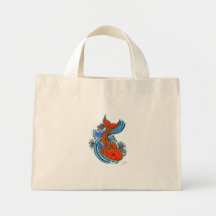 Koi Fish Design Tote Bag