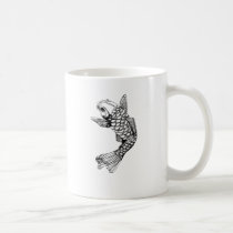 Koi Fish Outline mugs