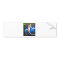 Koi Fish Pond Cloud Reflections Bumper Sticker