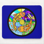Koi Fish Pyschedelic Elemental Mandela mousepads