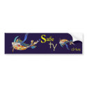 Koi in Space Bumper Stickers SAFETY DRIVE bumper stickers