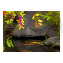Koi Pond Greeting Cards