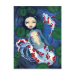 "Koi Pond Mermaid" Postcard