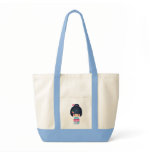 Kokeshi Cherry Tote Tote Bag