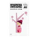 Kokeshi Sakura & Cherry Tree Postage postage