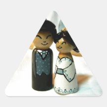 Kokeshi Wedding II Triangle Stickers