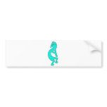 Kokopelli Dancing Figure Tribal Woman Hopi Dance bumper stickers