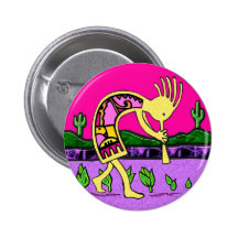 Kokopelli, Flute Player of the Desert Pinback Buttons