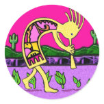 Kokopelli, Flute Player of the Desert Round Sticker
