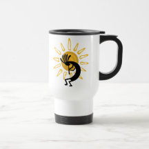 Kokopelli Gold Travel Mug