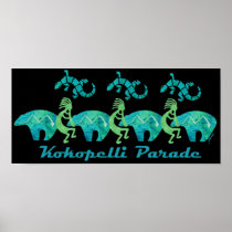 Kokopelli Parade Canvas Print
