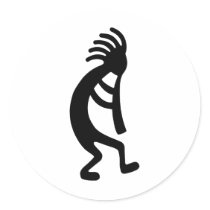 Kokopelli Products & Designs! Round Stickers