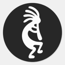 Kokopelli Round Stickers