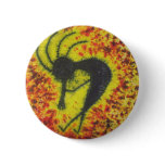 Kokopelli Tie Dye Button