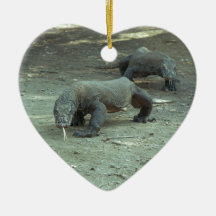 Komodo Dragon Heart Christmas Tree Ornament