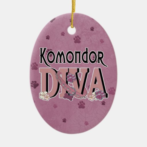 Komondor DIVA Christmas Tree Ornaments