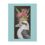 Kookaburra with eucalyptus postcard