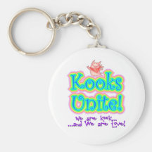 Kooks Unite! Kook Art Pig Design Keychain