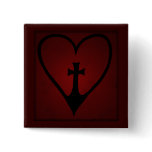 Kool Cross Heart Button