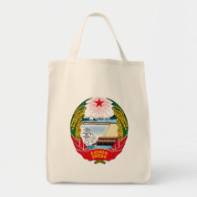 korea north emblem tote bag