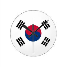 korea south wall clock