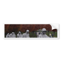 Korean Memorial and Lincoln Memorial Fall Bumper Stickers