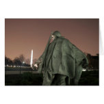 Korean Memorial and Washington Monument at night cards