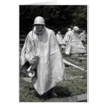 Korean War Memorial veterans Status Greeting Cards