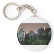 Korean War Memorial Washington Monument night Keychains