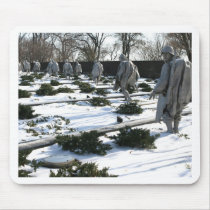 Korean War Veterans Memorial snow Mouse Mats