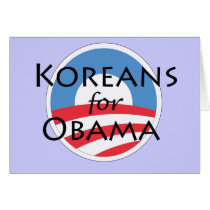 Koreans for Obama Greeting Card