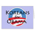 Koreans for Obama cards
