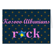 kosovans Rock - Cute Pink Card