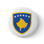 Kosovo - Button (White)