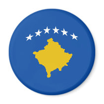 Kosovo Fisheye Flag Magnet
