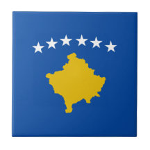 Kosovo Flag Ceramic Tile