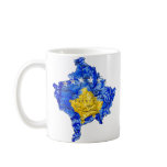 Kosovo Flag-colour Map Customisable Mug