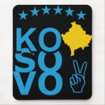 Kosovo Flag Map mousepads