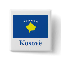 Kosovo Flag with Name in Albanian