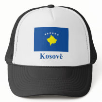 Kosovo Flag with Name in Albanian