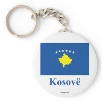 Kosovo Flag with Name in Albanian