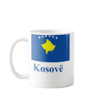 Kosovo Flag with Name in Albanian Mug