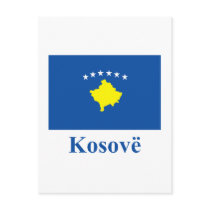 Kosovo Flag with Name in Albanian