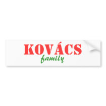 Kovacs Family Bumper Stickers