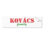 Kovacs Family bumper stickers