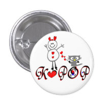 KPOP No.1 Fan vector art Pin button