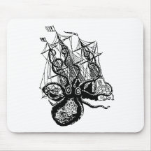 Kraken Attack Mousepads