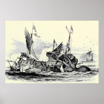 Kraken Attack! Print